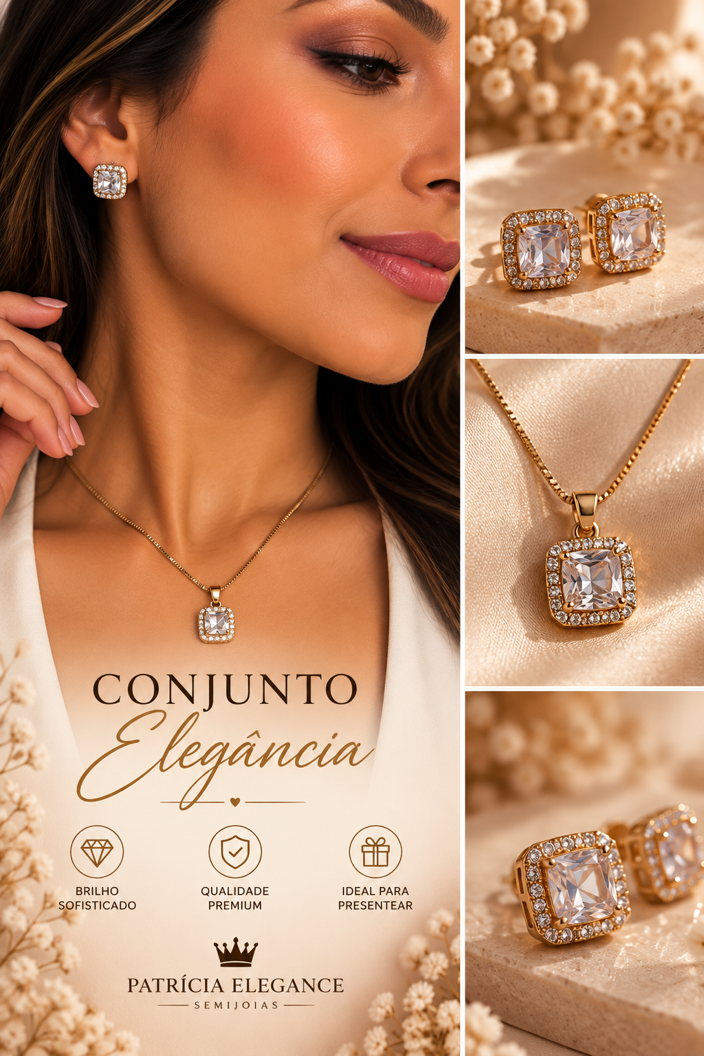 Conjunto Elegância Cristal