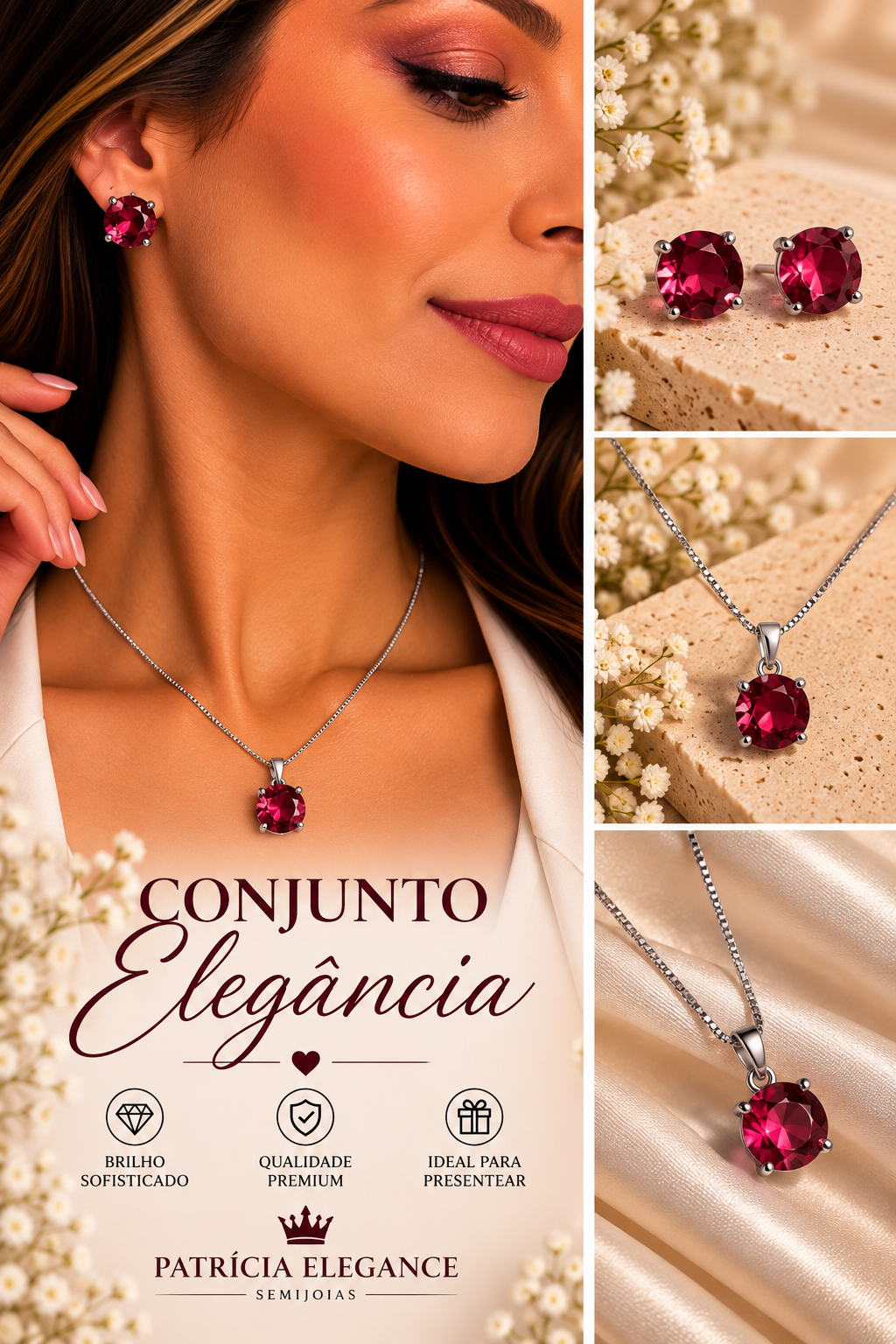 Conjunto Elegância Rubi