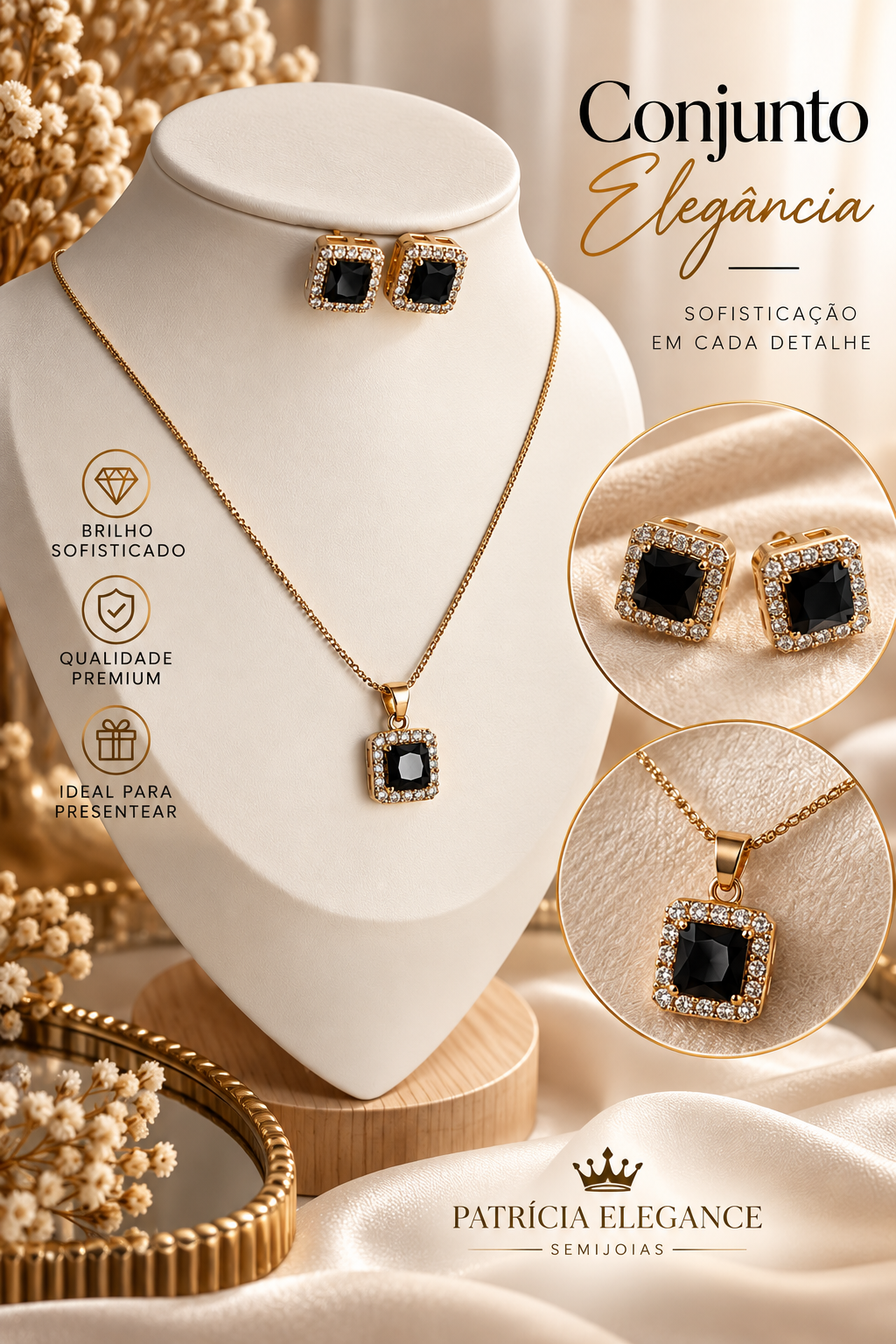 Conjunto Elegância Preto