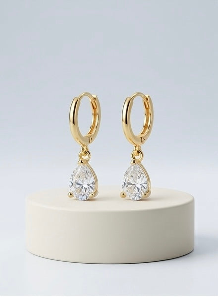 Argola gota de Zirconia