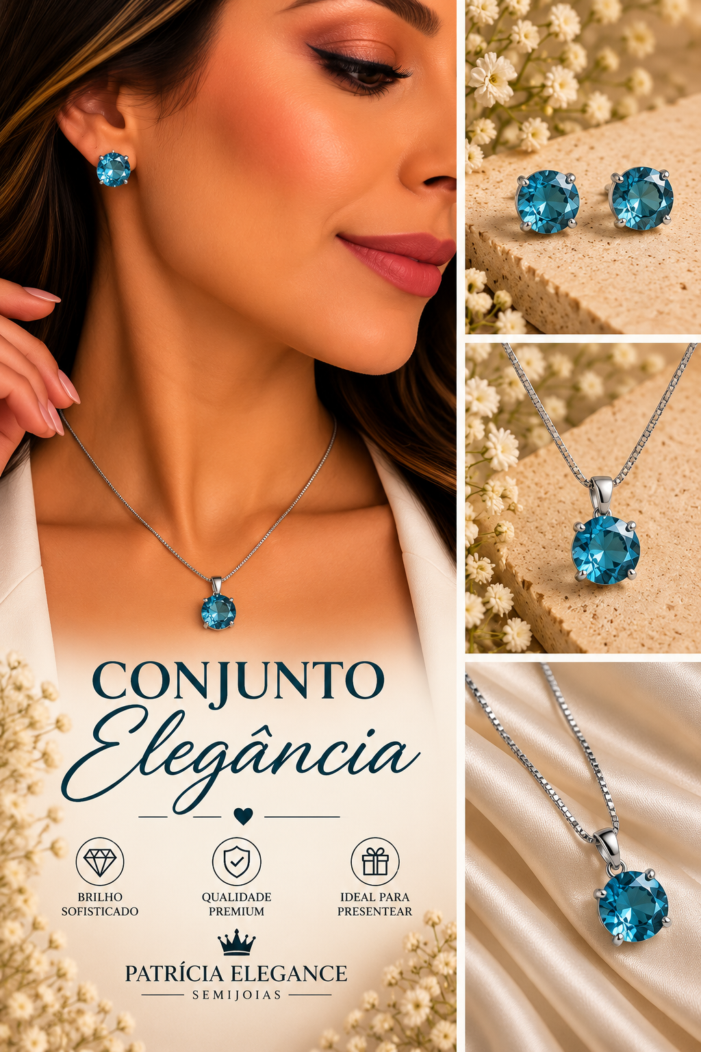 Conjunto Elegância Azul