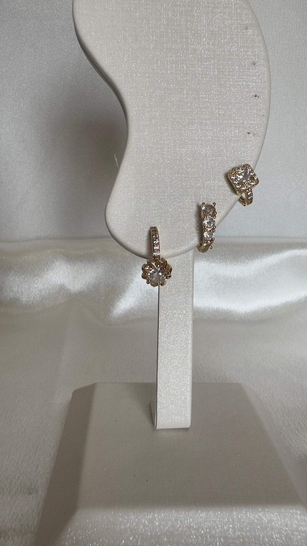 Trio de Argolas Com  Zirconias