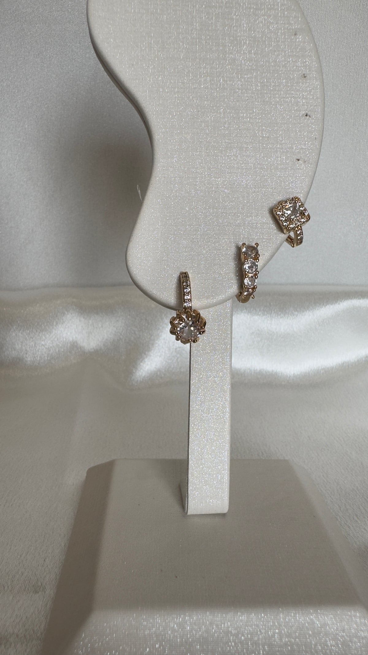Trio de Argolas Com  Zirconias