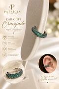 Piercing Fake Cravejado Verde