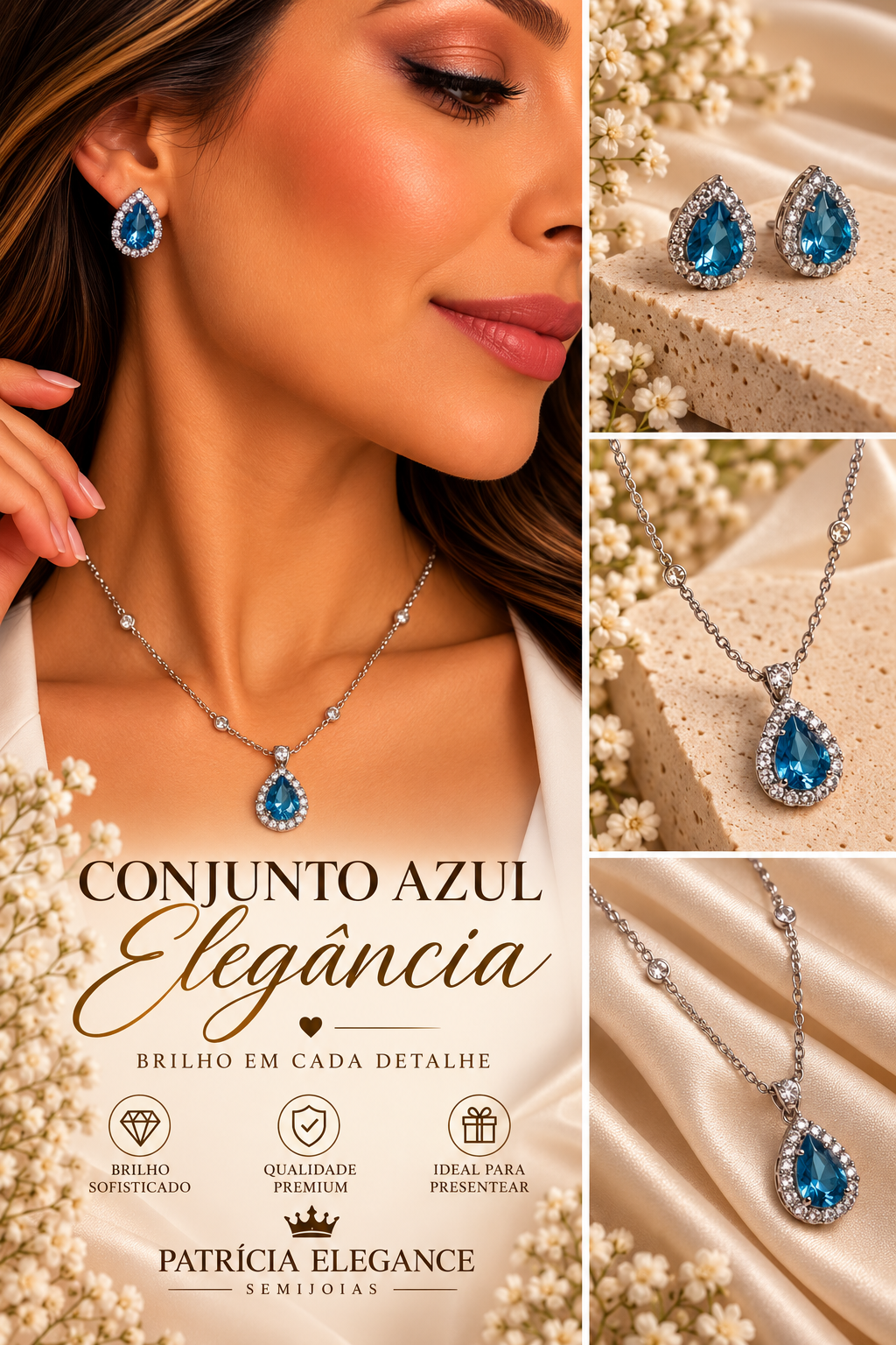 Conjunto Elegância Azul