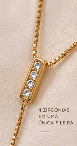 Colar Gravata Retangular