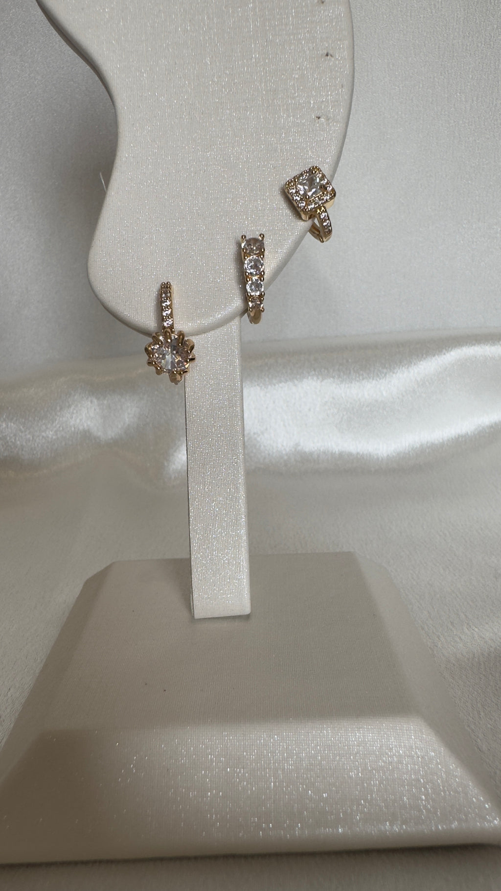Trio de Argolas Com  Zirconias