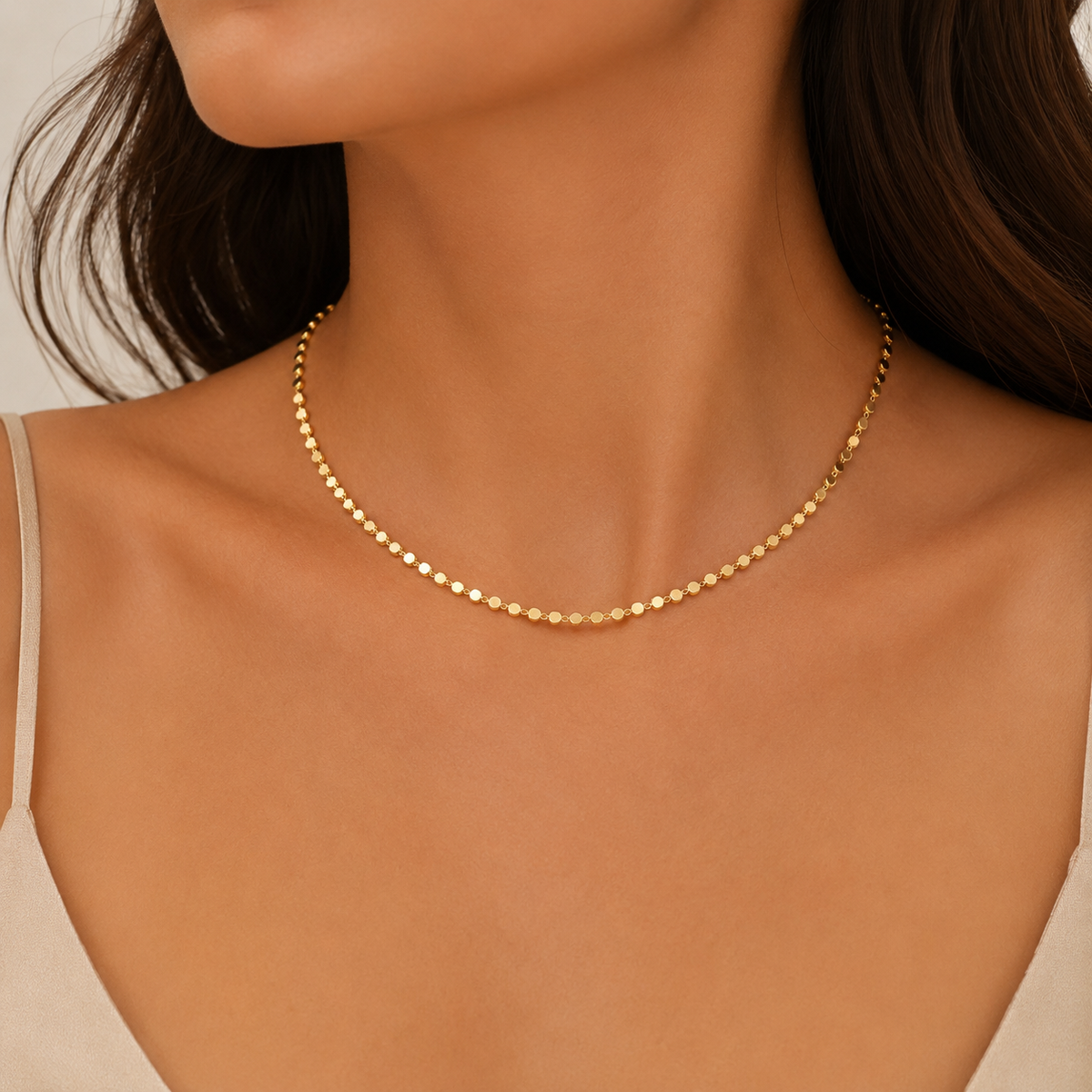 Choker bolinhas amassadas
