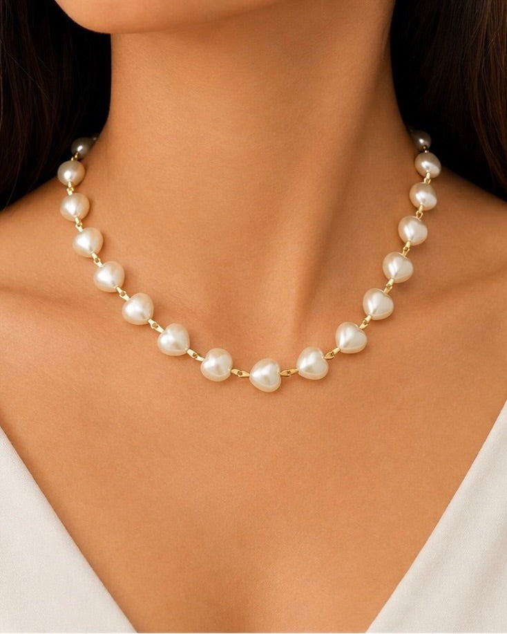 Choker Pérola coração