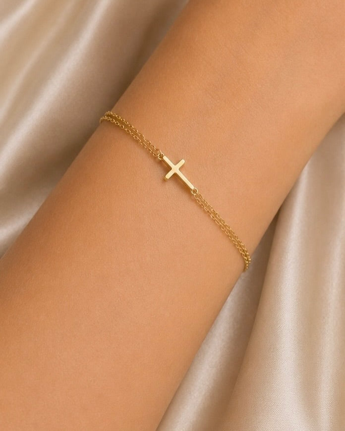 Pulseira dupla Cruz