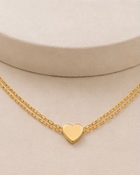Choker dupla coração