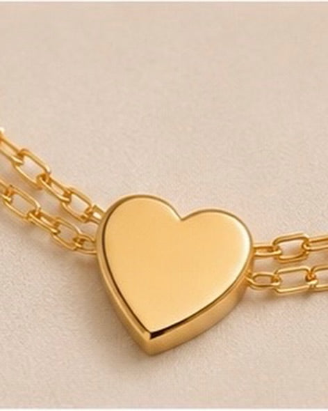 Choker dupla coração