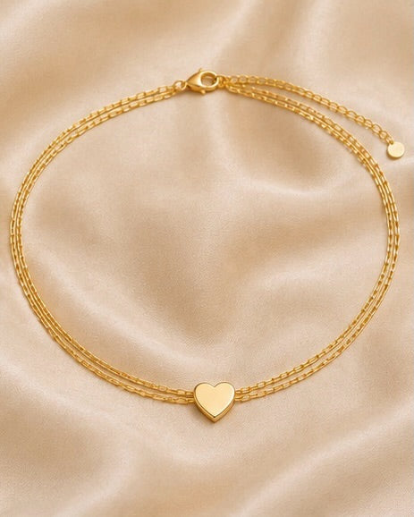 Choker dupla coração