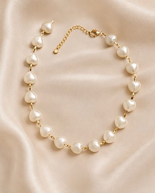 Choker Pérola coração