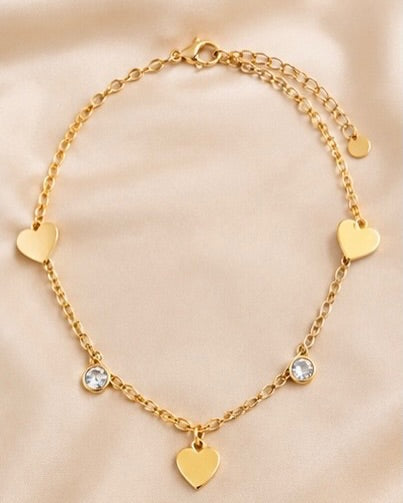 Choker coração & Ponto de Luz