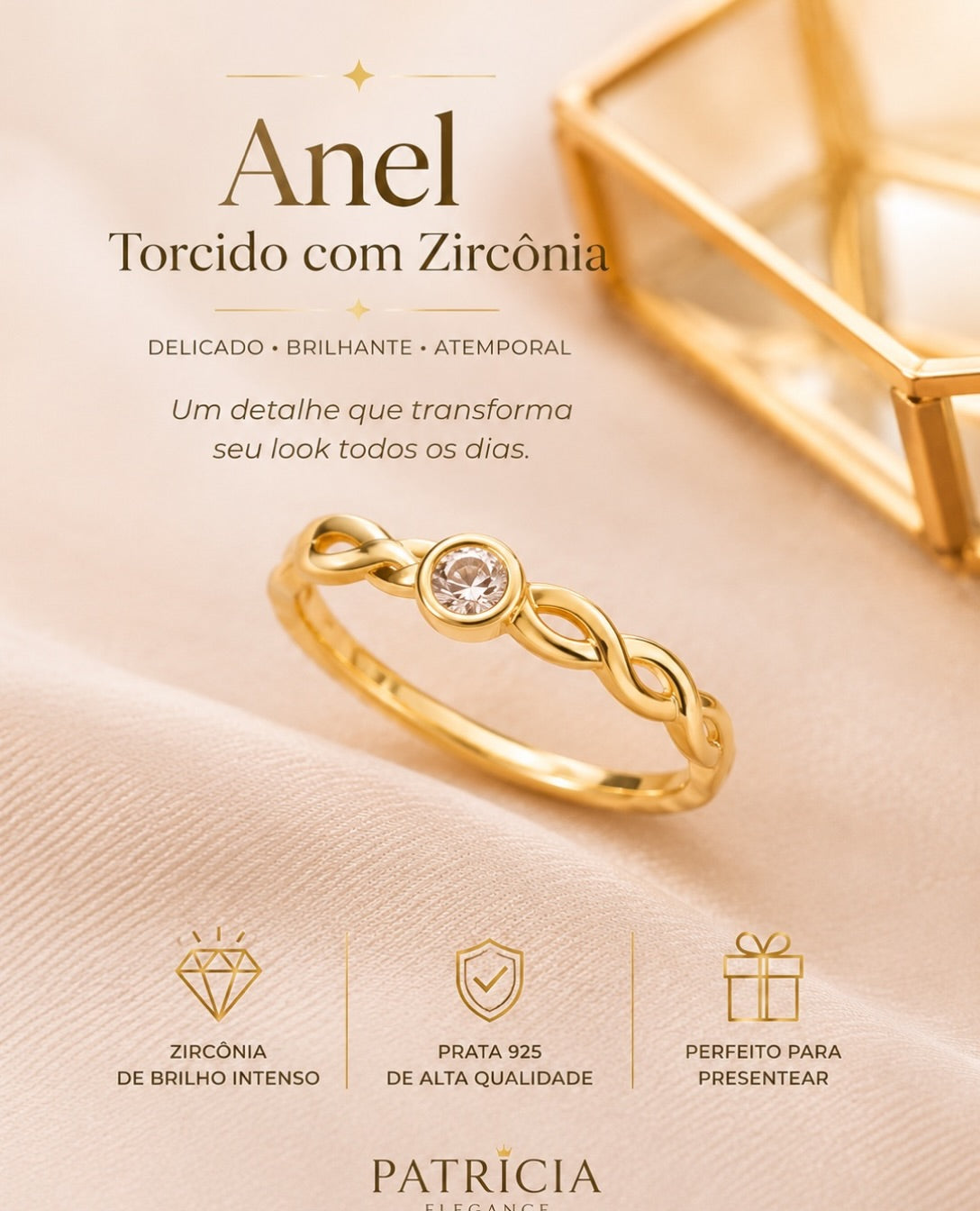 Anel Infinito Ponto de Luz