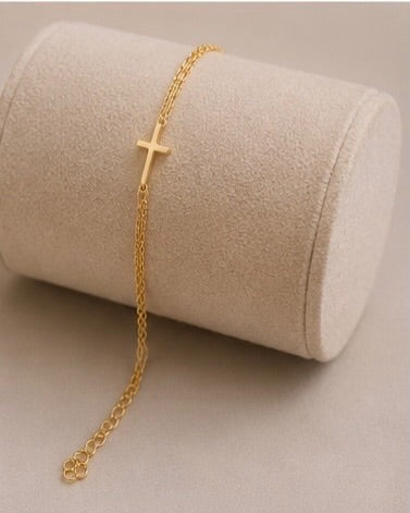 Pulseira dupla Cruz